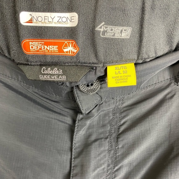 Cabela’s Gray Insect Defense No Fly Zone Guidegear Cargo outdoor Pants men’s XL - Picture 3 of 15